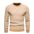 thumbnail image 2 of Jersey de cuello redondo ajustado para hombre de otoño, camisa informal con estampado de fondo, camisa de punto para hombre Pompotops  oipoqjl39989, 2 of 5