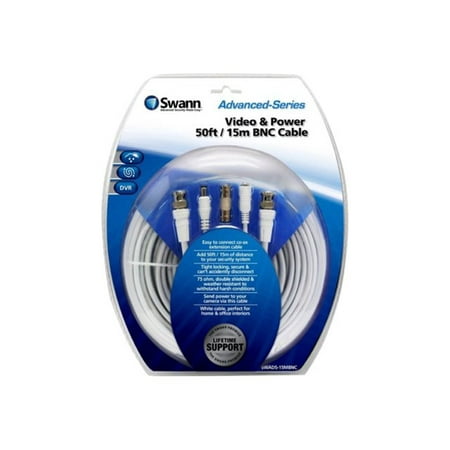 50FT BNC TO BNC EXTENSION CABLE DOUBLE SHIELDED W/H FOIL INSULATION