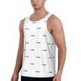 thumbnail image 2 of Easygdp Party Shark Cute Men's Tank Top, Sleeveless Muscle T Shirts, Breathable, Quick-Dry, Loose for Gym, Running, Fitness - Large, 2 of 9