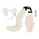 thumbnail image 4 of Accesorios de disfraz lindos para adultos y niños, accesorios de cosplay, conjunto de orejas y cola de gato Gris, 4 of 9