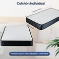 thumbnail image 2 of Colchón Individual Plus Híbrido - Memory Foam + Resortes Independientes, Ortopédico, Transpirable, para Solteros/Estudiantes/Departamentos, 2 of 4