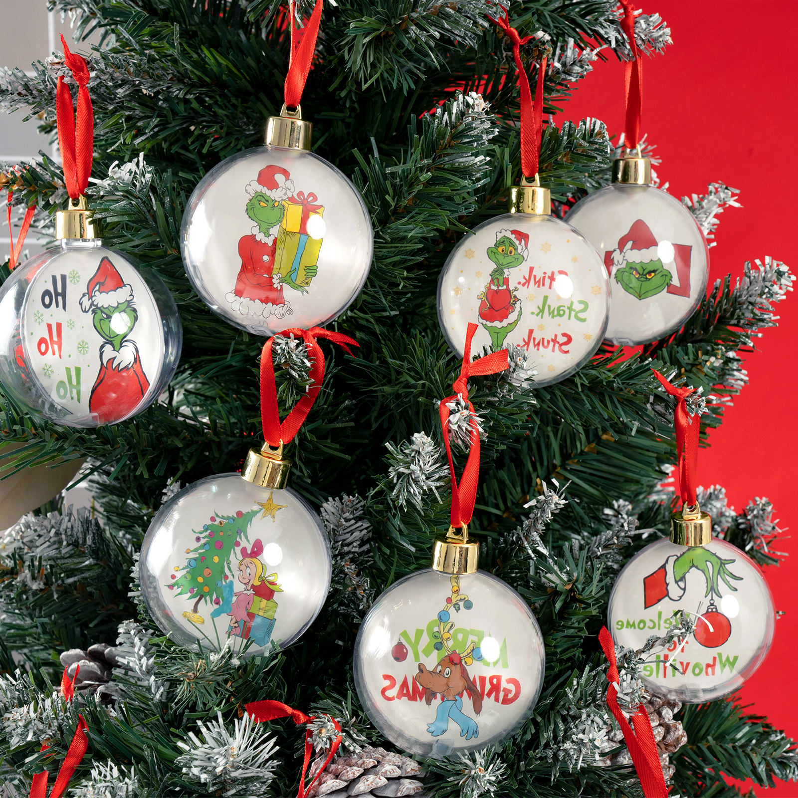 GuassLee 10-Pack Clear Acrylic Christmas Ball Ornaments photo 7
