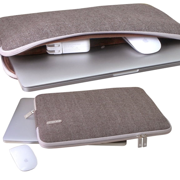 Waterproof Polyester 11"-11.6" Laptop Sleeve, Brown