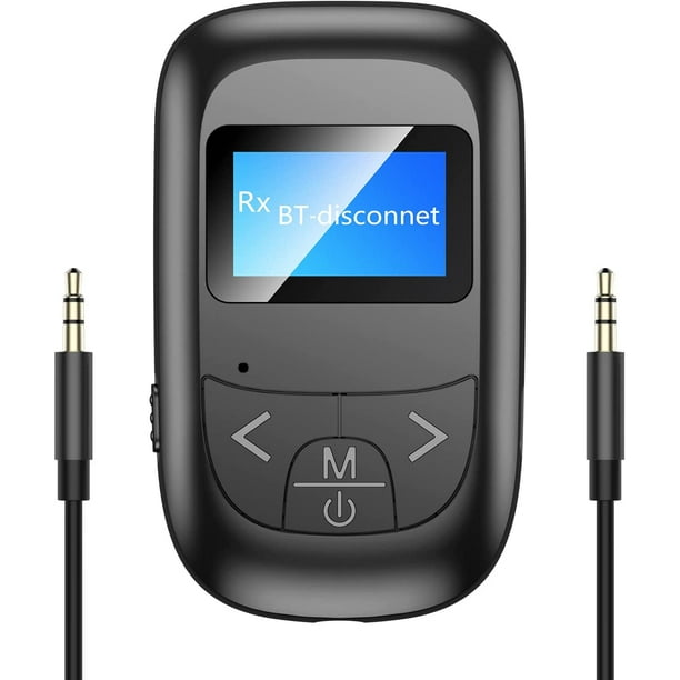 Adaptateur Bluetooth à Affichage NuméRique Intelligent LED RéCepteur Audio Bluetooth  5.0 Transmetteur Adaptateur Audio AUX 2