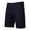 Navy, variant on Havenre Men's Stretch Chino Short Slim Fit Casual Button Elastic Waist Flat Front Cargo Shorts Summer Cotton Straight Leg Work Shorts with Pocket Black 32