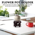 thumbnail image 3 of MIANGASTORE Wood Potted Plant Stand Flower Pot Holder Rack Indoor Outdoor Wooden Planter Holder, 3 of 8