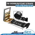 thumbnail image 3 of 2 Pack 4" x 30' Ratchet Strap w/ Flat Hook Flatbed Truck Trailer Farm Tie Down, 3 of 7