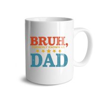 Bruh Formerly Known As Dad Coffee Mugs 15 OZ Sublimation Mugs,Double-sided Printing Ceramic Cups Ceramic Mugs for Coffee,Tea,Hot Cocoa