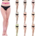 thumbnail image 3 of XMMSWDLA Womens Fishnets High Waist Tights Fishnet Stockings Mesh Thigh High Pantyhose Holiday Tights for Women, 3 of 3