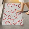 thumbnail image 3 of Rectangle Bath Rugs Plush Bathroom Carpet Mat Non Slip Bathroom Mats Candy Cane and Gold Stars, 3 of 5