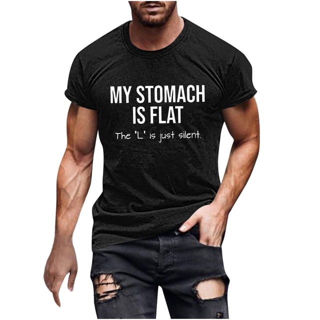 T-Shirt Graphique à Manches Courtes Décontracté pour Hommes, Col Rond Imprimé, Tissu Imitation Coton Léger pour Usage Quotidien