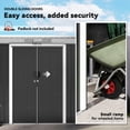 thumbnail image 6 of Outsunny 9' x 4' Metal Outdoor Storage Shed, Garden Utility Tool House with Double Lockable Doors for Backyard, Patio, Lawn, Garage, Dark Gray, 6 of 9