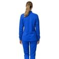 thumbnail image 4 of M&M SCRUBS Women’s Full Zip Scrub Jacket – 4-Way Stretch Warm-Up Jacket with Stand Collar, Moisture-Wicking (True Royal Blue, 2X-Large), 4 of 7