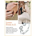 thumbnail image 5 of Silvora Sterling Silver Initial Heart Engagement Ring for Women Cubic Zirconia Thumb Rings Pinky Ring Jewelry Gift for Wife Mother Girlfriend, P, 5 of 8