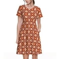 thumbnail image 1 of Disketp 70s Retro Style para Vestido de Manga Corta para Mujeres, Vestidos de Verano para Mujeres, Casual y Holgado para la Playa, 1 of 6