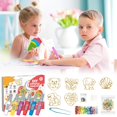 thumbnail image 2 of KOYPTL Paint Arts and Crafts Set with 6 Pendants,Reusable Pigment for Toddlers 3 4 5 6+ Years Old,Suitable for Christmas Holiday Birthday Gift Xmas Tree Ornaments, 2 of 8