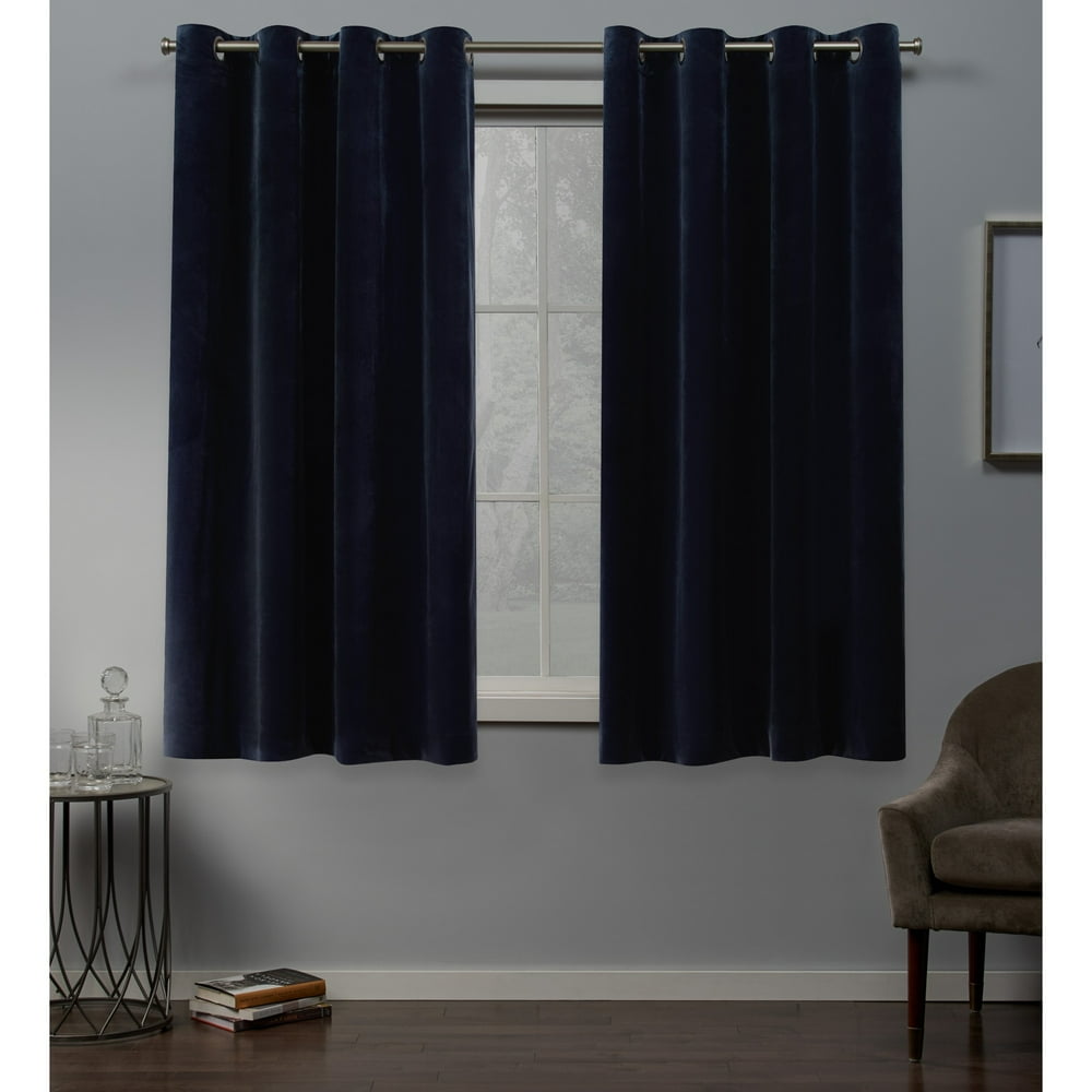 Exclusive Home Curtains 2 Pack Velvet Heavyweight Grommet Top Curtain
