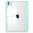 thumbnail image 4 of SaniMore Case for Apple iPad Pro 11 (2024), Auto Sleep/Wake Shock Resistant [Built-in Pencil Holder] Flip Stand [Dual Angle] Transparent Slim Lightweight Anti-fall Tablet Shell, Light Blue, 4 of 8