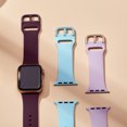 thumbnail image 6 of BANDOVA Silicone Sport Band Compatible with Apple Watch 44/45/46/49/42mm(Series 3/2/1), Waterproof Strap with Classic Buckle for Women Men, Lavender, 6 of 7