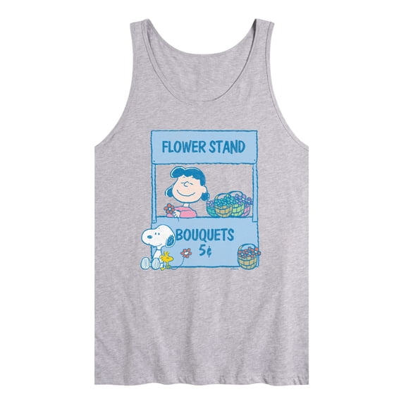 Peanuts - Lucy's Floral Stand Graphic Tank Top