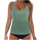 thumbnail image 2 of Karight Women Flowy Tankini Top Swimsuit Top Only Swim Tankini Summer Ruffle High Waist with Bra Support, 2 of 6