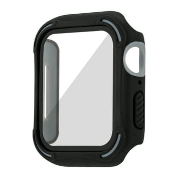 WITHit Black and Gray Dual Layer Rugged Bumper with Integrated Glass Protection for 42mm Apple Watch®
