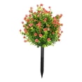 thumbnail image 2 of Arreglo floral artificial de camelia y plantas verdes: simulación primaveral realista para la decoración del hogar, centro de mesa floral artificial que no necesita riego para la sala de estar, la, 2 of 6