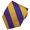 Gold Purple, variant on Men's 1-Inch College Stripe Woven Silk Regular Length Neck Tie - Hunter Silver