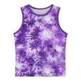 thumbnail image 5 of Spazoro Little and Big Girls Tank Tops Undershirts, Tie Dye Summer Breathable Sleeveless Camisole for Kids Girls Boys Purple Size 8 T, 5 of 6