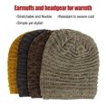 thumbnail image 3 of Gorro de hombre cómodo diadema de invierno cabezal de punto de punto Calentadores de orejas de protección accesorios para peinar para hombres y mujeres caqui+café Inevent AP009487-03B, 3 of 6