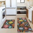 thumbnail image 4 of Boho Kitchen Rug Mat Set of 2 Washable Colorful Embroidery Flowers Kitchen Rugs Kitchen Floor Mats Non Slip Floral Kitchen Rug Runner Boho Decor, 4 of 6