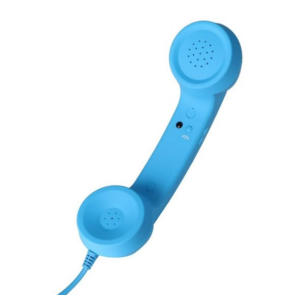 Retro Vintage Classic Style Corded Phone Handset - Old-school Style Classic POP Handset for iPad iPod and Android Phones Landline Telephone Microphone (Purple)