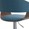 thumbnail image 3 of Simpli Home Lowell Adjustable Swivel Bar Stool In Blue Linen Look Fabric, 3 of 8