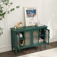 thumbnail image 3 of CBJCBJ 47" Retro 4 Door Buffet & Bar Cabinet, Sideboard Storage Cabinet for Dining Room, Green, 3 of 9