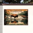 thumbnail image 3 of HELLOYOUNG Vintage Yellowstone Tin Sign Retro Bison Metal Wall Art Rustic Cabin Decor 8x12 Inch, 3 of 4
