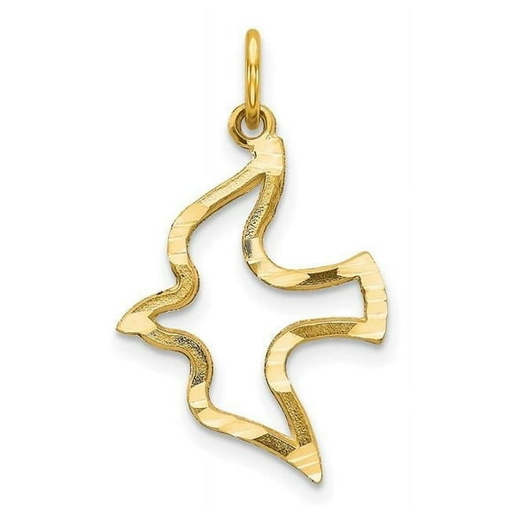 Finest Gold 10K Yellow Gold Dove Charm