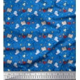 thumbnail image 1 of Soimoi Polyester Crepe Fabric Book,Magnifier & Telescope Education Theme Print Sewing Fabric Yard 52 Inch Wide, 1 of 3