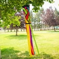 thumbnail image 3 of In the Breeze 5209 — Fiesta Diagonal Weave 40-inch Windsock — Colorful Lattice Windsock with Color-Coordinated Tails, 3 of 7
