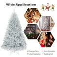 thumbnail image 6 of Gymax 6 FT Silver Tinsel Christmas Tree Artificial Hinged Tree Holiday Decoration, 6 of 10