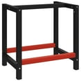 thumbnail image 2 of vidaXL Work Bench Frame Metal 47.2"x22.4"x31.1" Black and Red, 2 of 46