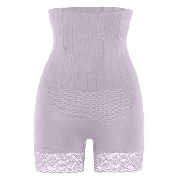 WMTBSRSW Women's Tummy Control Shapewear Shorts High Waisted Body Shaper for Thigh Slimming Underwear Lace Trim Patchwork Shaping Shorts
