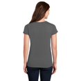 thumbnail image 3 of Gildan Women’s V-Neck T-Shirt, Stretch Tees 100% Heavy Cotton Ladies Short Sleeves T-Shirt, Charcoal XL, 3 of 5