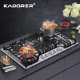 thumbnail image 4 of 30 inch Gas Cooktop, Bulit-in Gas Stove Top with 5 Burner, NG/LPG Convertible Cooktops, 5 Burner Propane Cooktop with Thermocouple Protection, Stainless Steel, 4 of 7