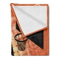 thumbnail image 2 of Basketball Soft Flannel Fleece Blanket, Basketball Player Silhouette Athlete Competition Championship Promotion, Cozy Plush for Indoor and Outdoor Use, 70" x 90", Pale Orange Black, by Ambesonne, 2 of 5