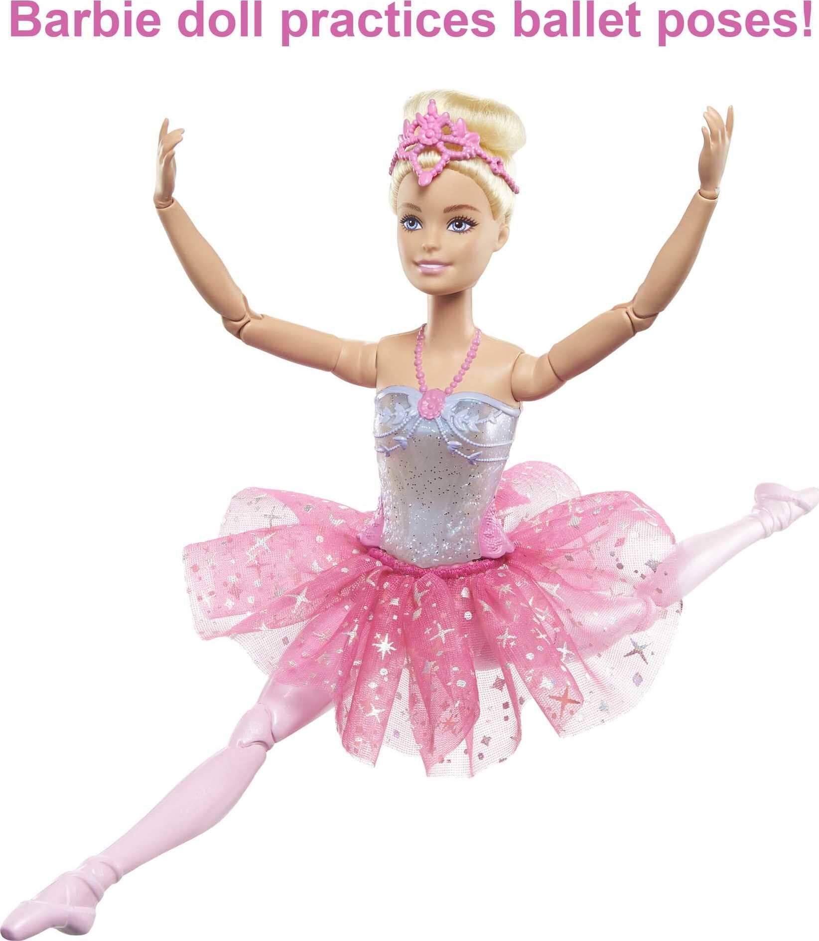 Barbie Dreamtopia Twinkle Lights Ballerina Doll, 11.7 in Blonde with Light-up Feature, Tiara & Tutu