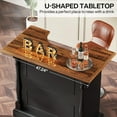 thumbnail image 5 of Tribesigns 47 Inch Home Bar Unit, Wood Liquor Bar Table with 3-Tier Storage Shelves and Wine Glasses Holder, 5 of 7