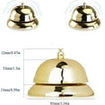 thumbnail image 4 of Campana de mesa de metal, campana de mesa, campana de servicio redonda, campana de llamada de mostrador, diámetro 8,5 cm, campana de servicio de metal para cocina, restaurante, bar, juego de 1 pieza, 4 of 5