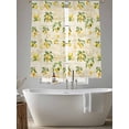 thumbnail image 5 of Sheer Curtains 63 Inches Long 2 Panels, Summer Farm Lemon Rod Pocket Curtain Voile Draperies, Vintage Country Fruit on Newspaper Light Filtering Window Treatment for Living Room Kitchen Bedroom, 5 of 8