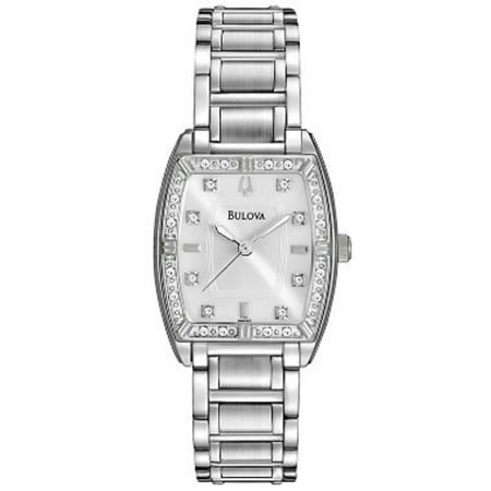Bulova Women's Highbridge Diamond and Stainless Steel Tonneau Watch (Best Price Bulova Watches)