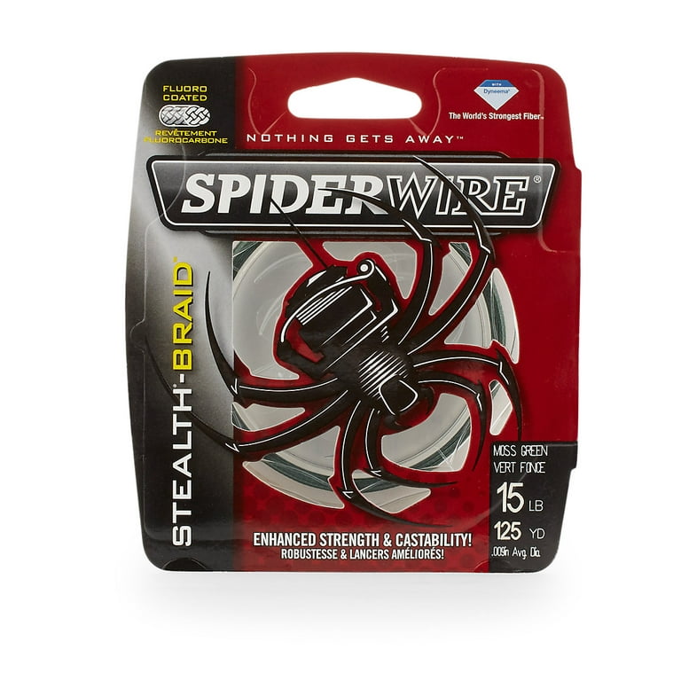 SpiderWire Stealth 15 LBS Superline, Moss Green, 125yd 
